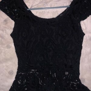 Black lace top